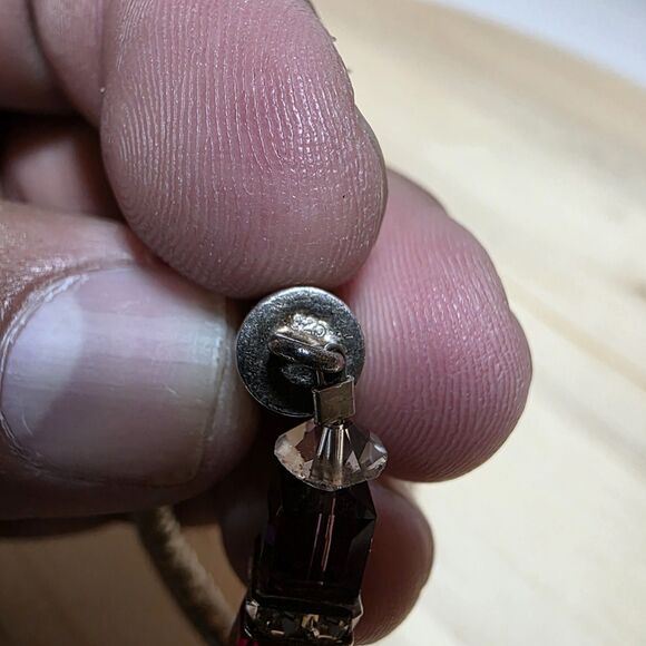 Sterling Silver 925 Beaded Ladies Bracelet 7 Inches Long Magnetic Clasp - Picture 4 of 7